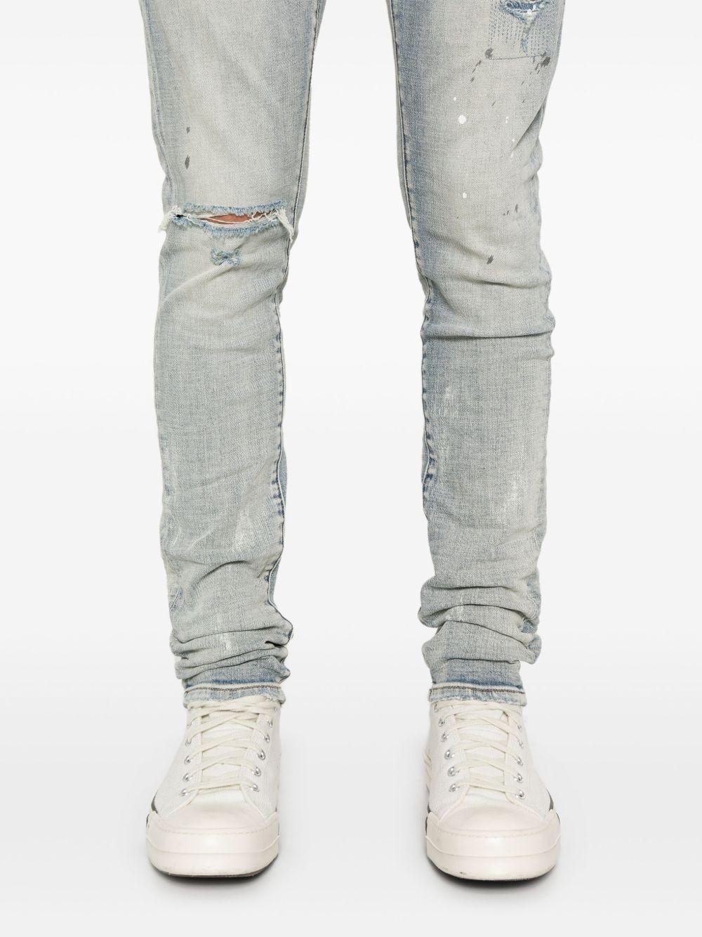 Jeans blu chiaro effetto blowout 