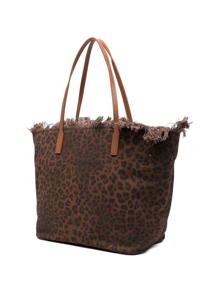 Borsa tote media City con finiture sfrangiate 