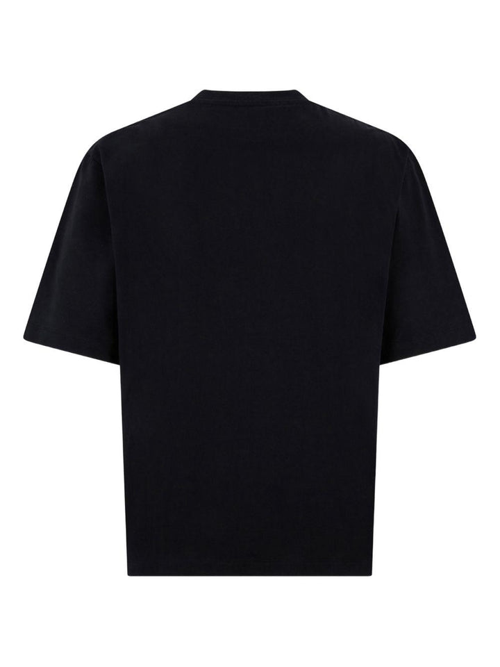 T-shirt nera con ricamo 