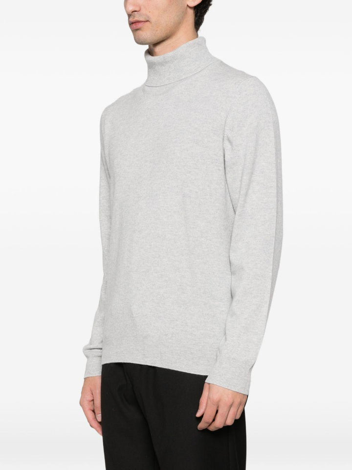 Maglione a collo alto grigio chiaro 