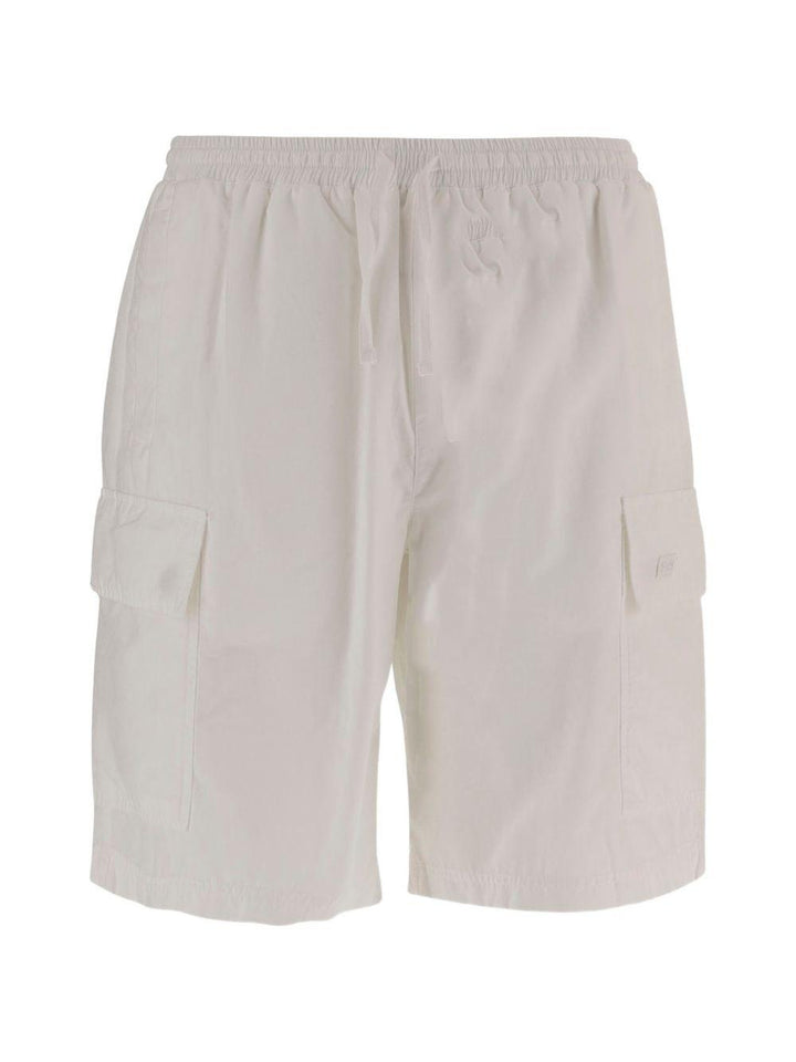 Shorts cargo bianchi con coulisse 