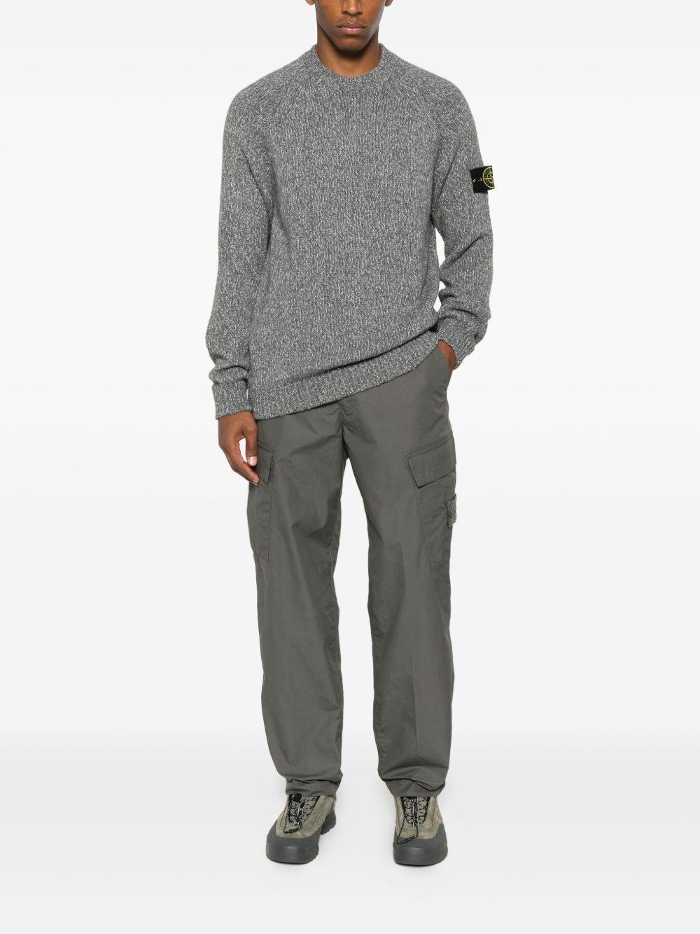 Maglione girocollo grigio melange 