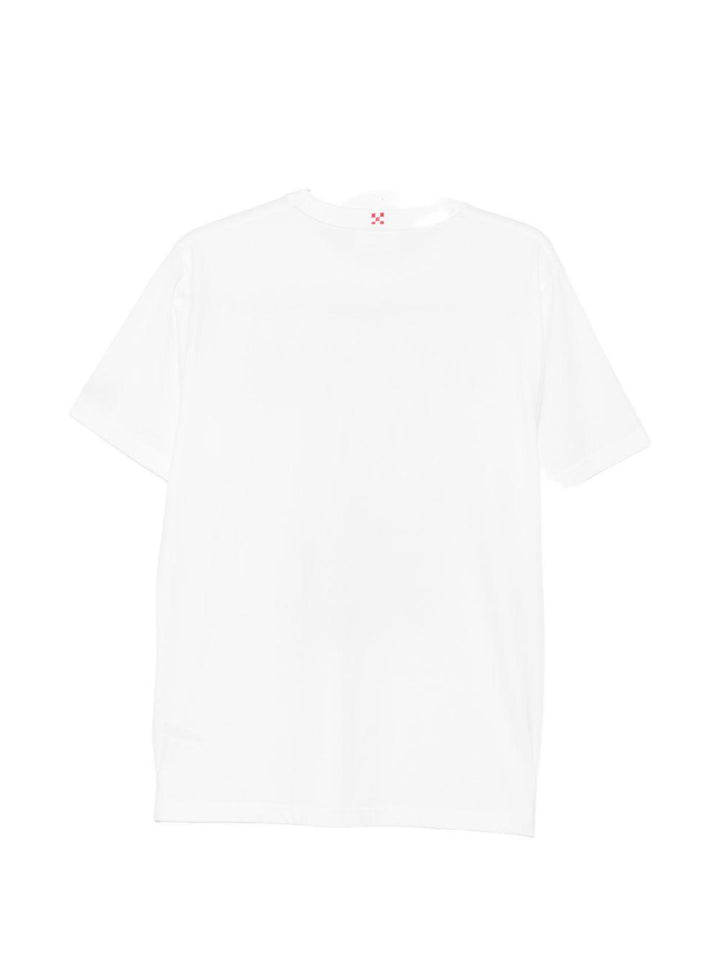 T-shirt bianca in cotone con stampa 