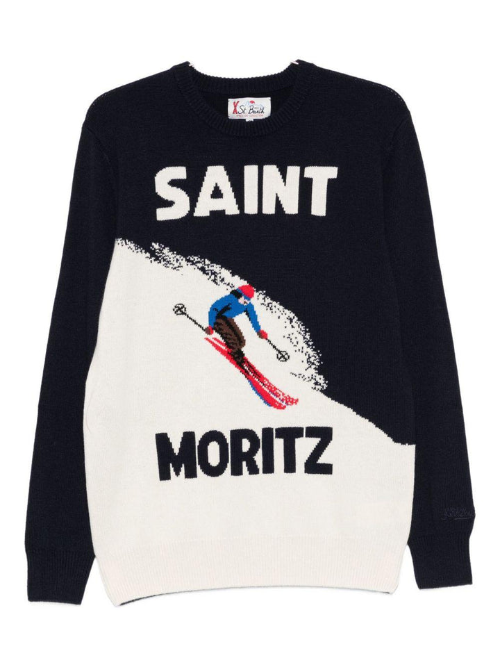 Maglione blu scuro girocollo 