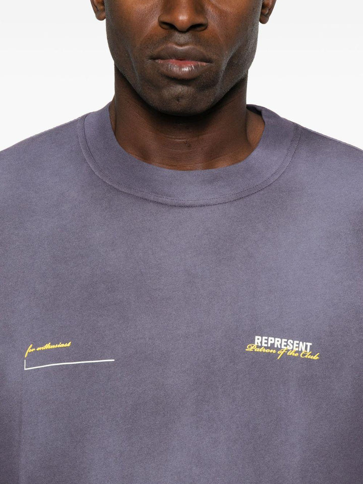 T-shirt con logo viola 