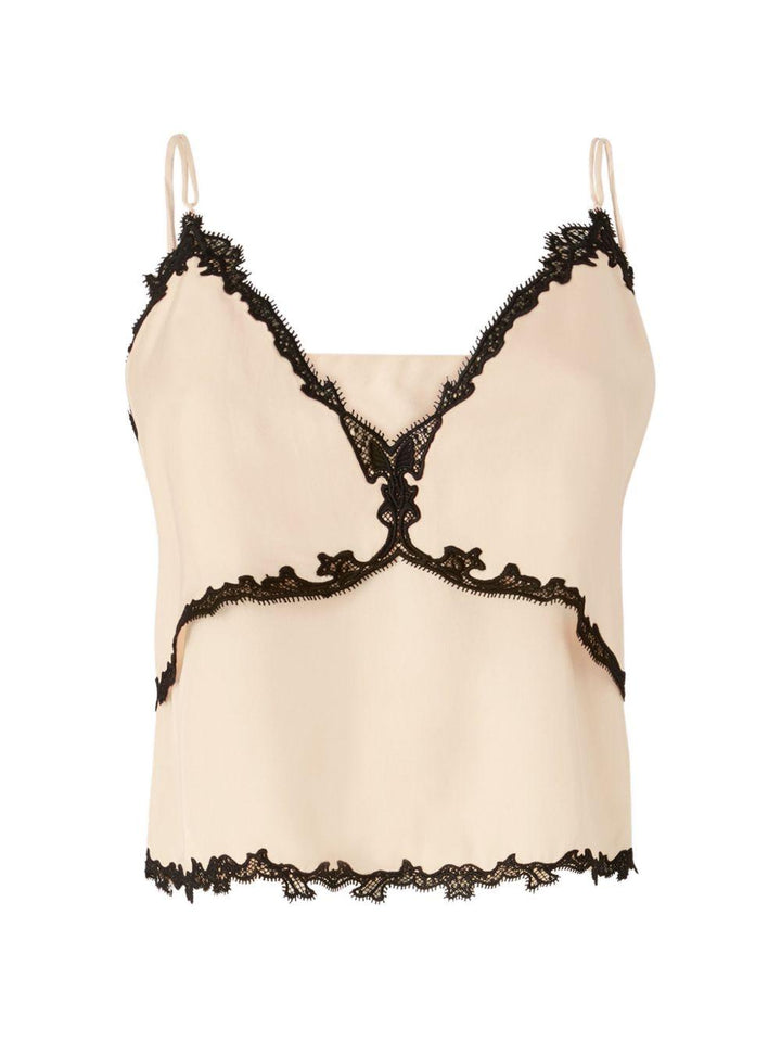 Top con inserti in pizzo 