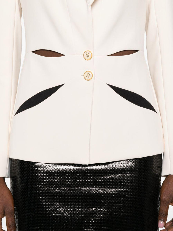 Blazer con bottoni cut-out 