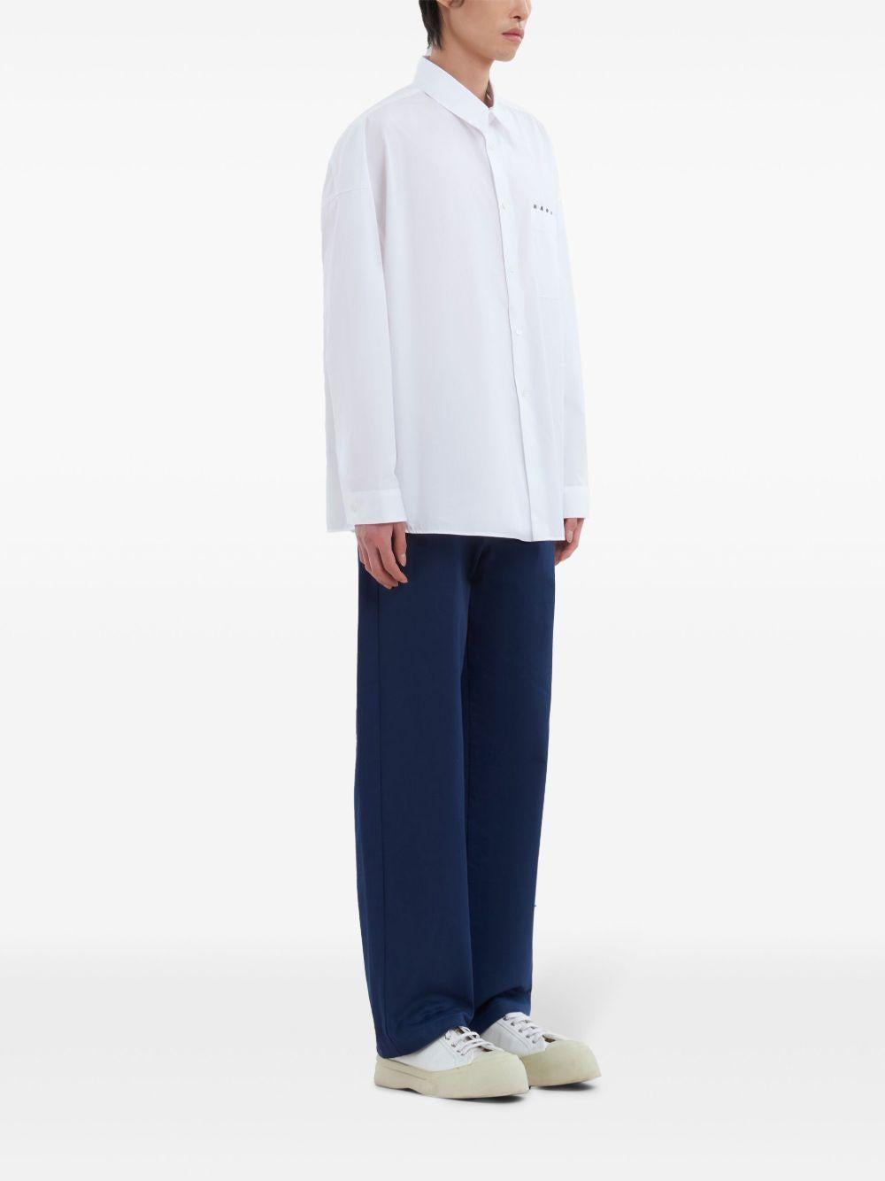 Camicia bianca con logo 