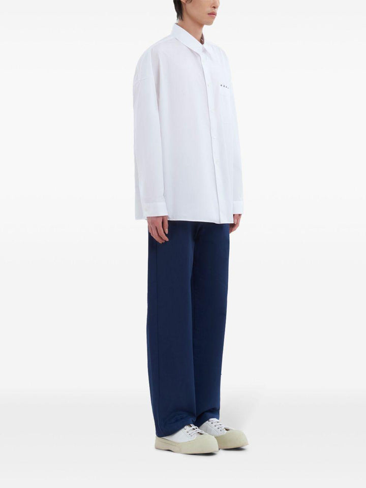 Camicia bianca con logo 