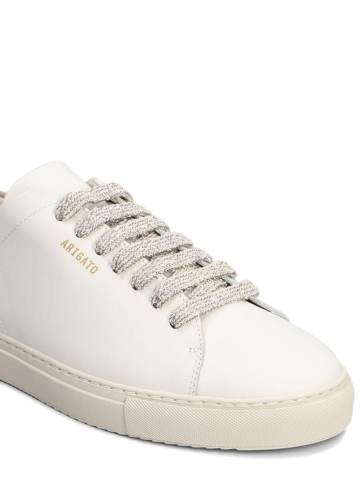 Sneakers low-top Clean 90 in pelle white/brown 