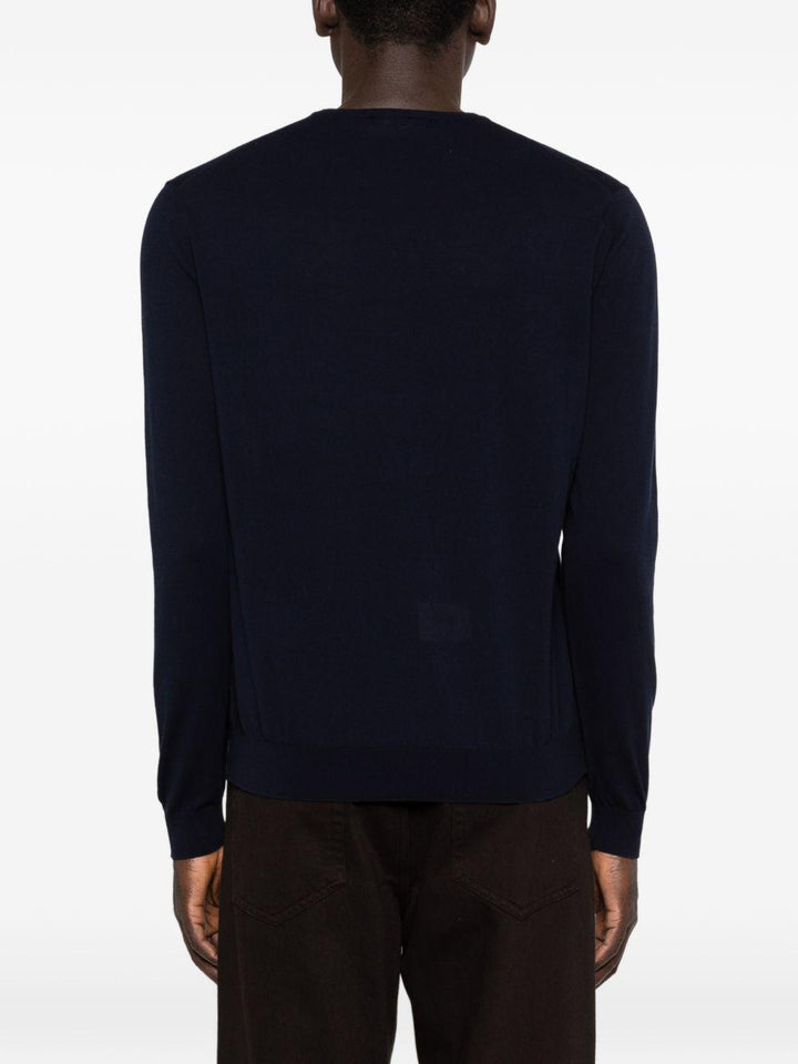 Maglione blu girocollo 