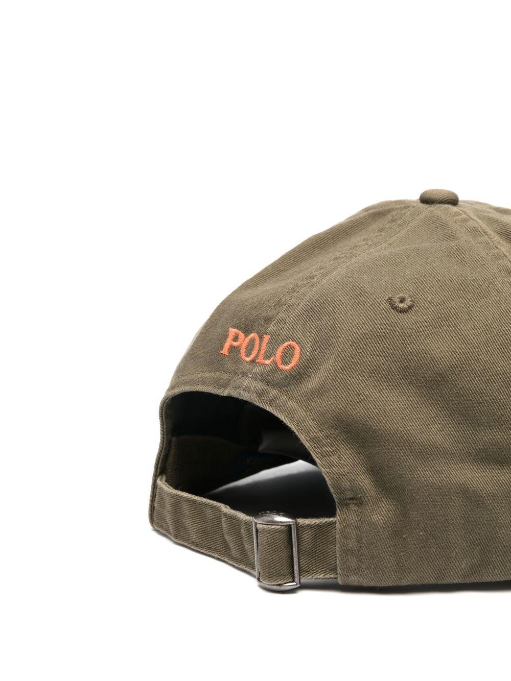 Cappello da baseball con ricamo cachi 