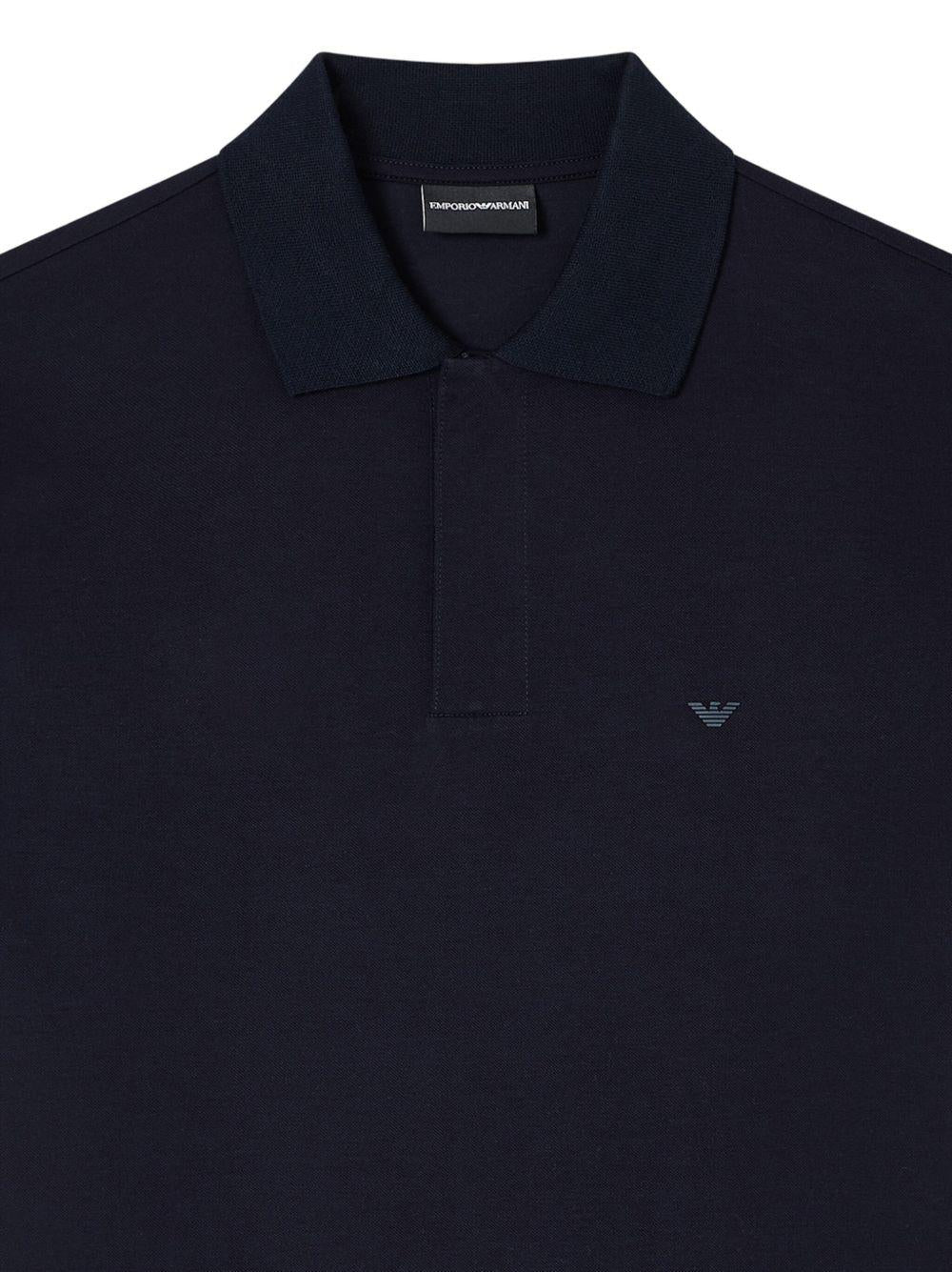 Polo blu navy con applicazione 