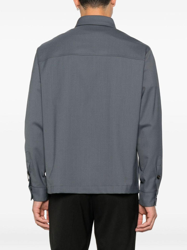 Camicia grigia a maniche lunghe 