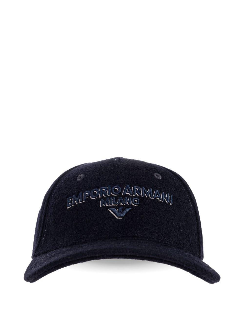 Cappello da baseball blu con logo 