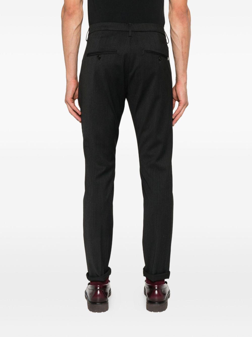 Pantaloni grigio scuro Gaubert in lana con risvolti 