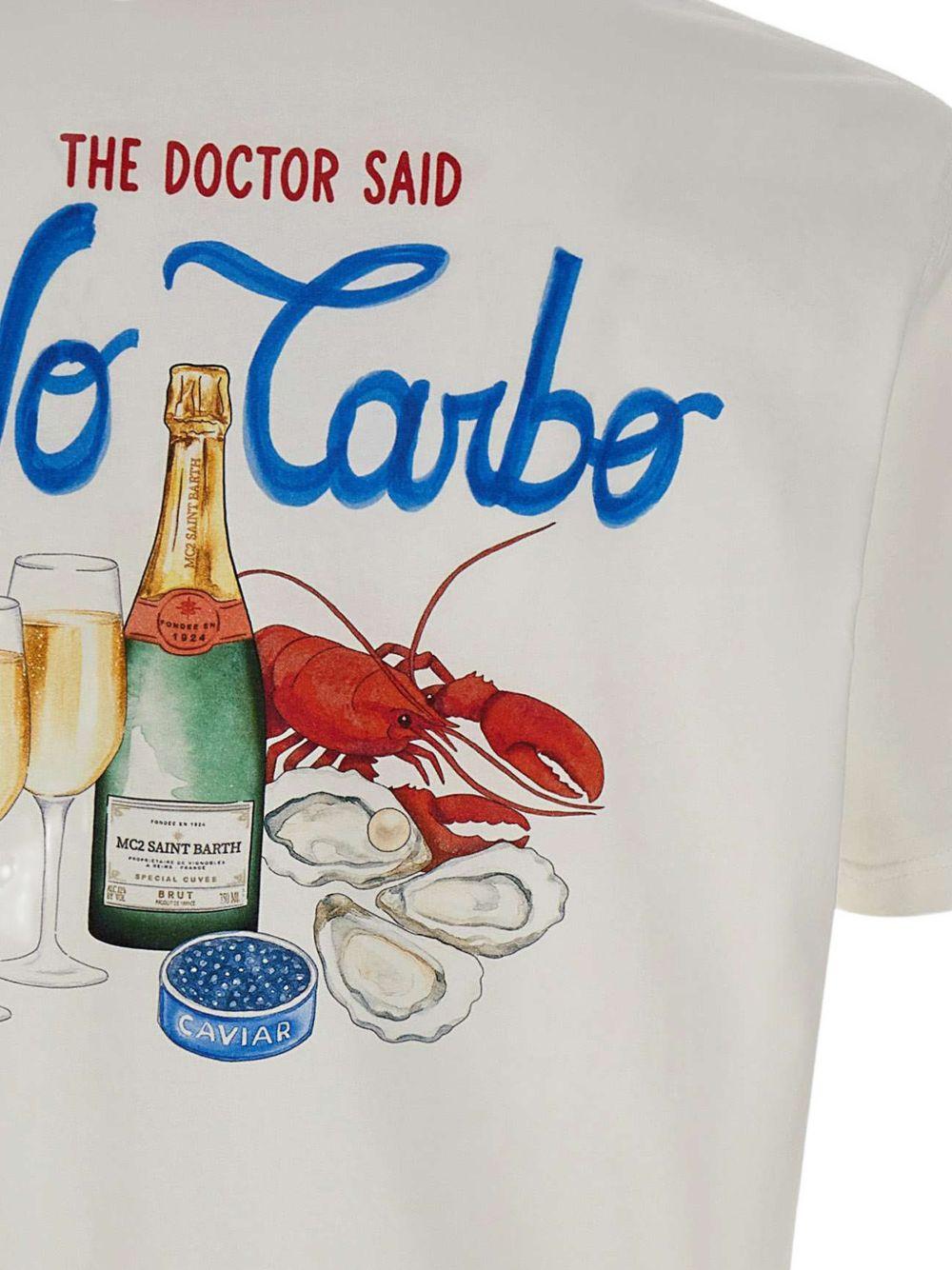 T-shirt bianca con stampa 