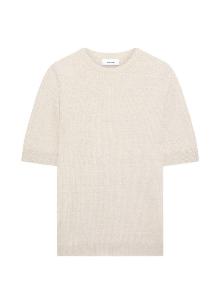 Girocollo in cotone beige 