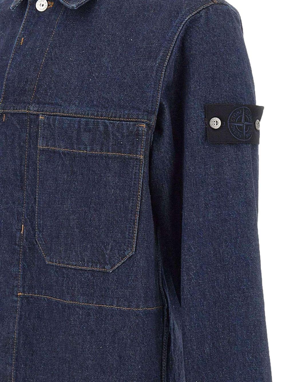 Coach jacket in denim blu 