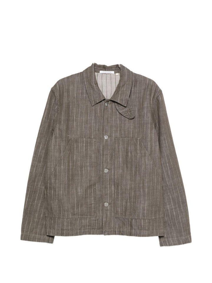 Giacca a righe con bottoni stripe khaki 