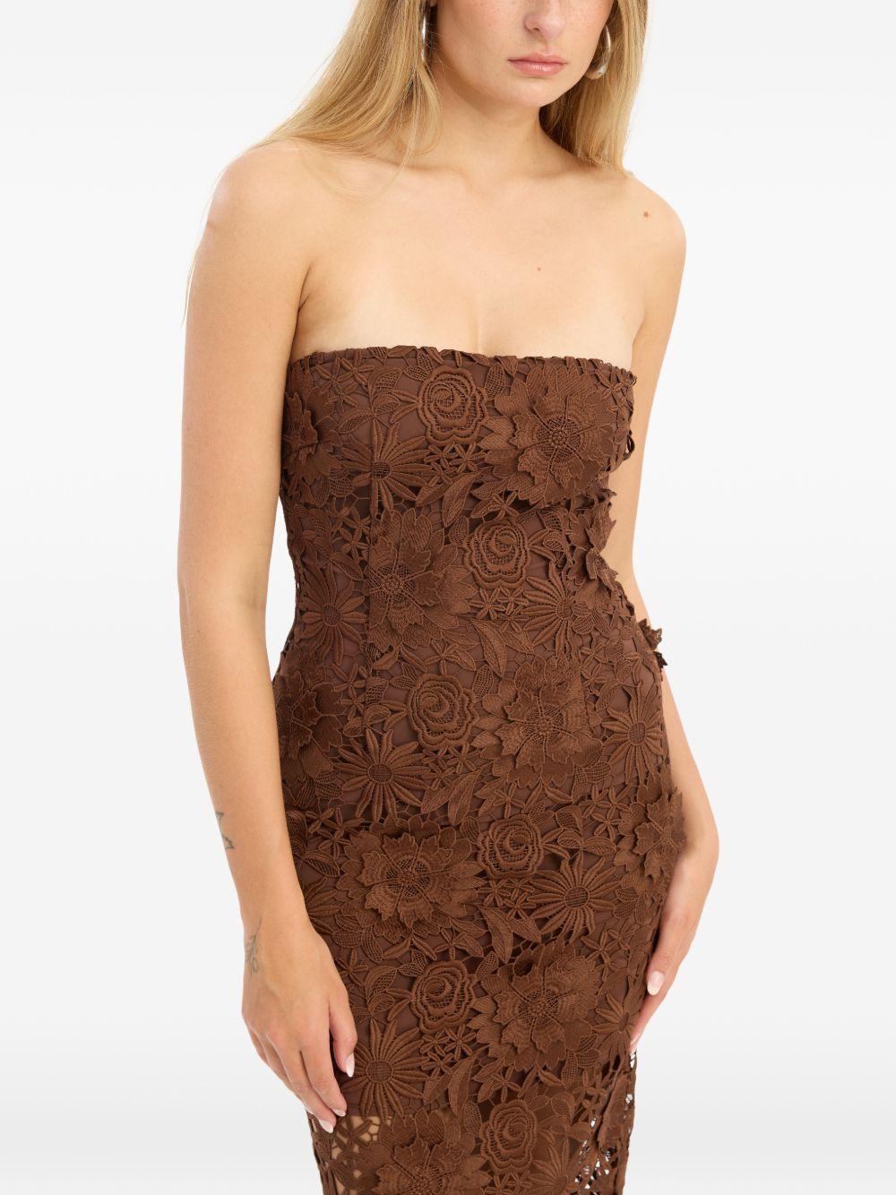 Abito midi in pizzo 3D 