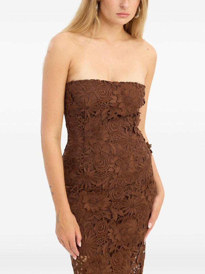 Abito midi in pizzo 3D 