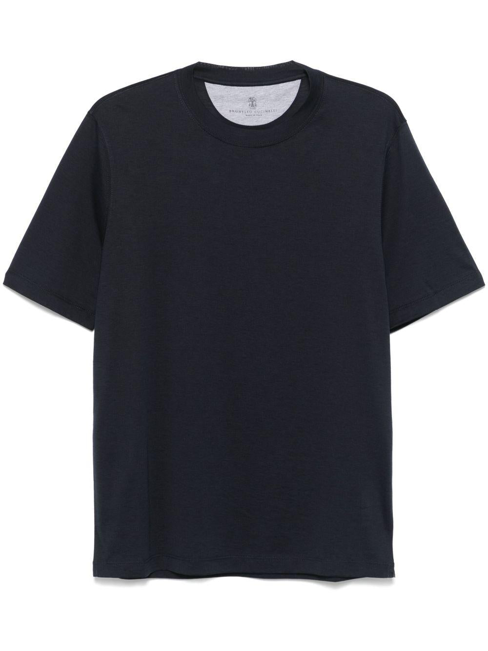 T-shirt girocollo blu navy 
