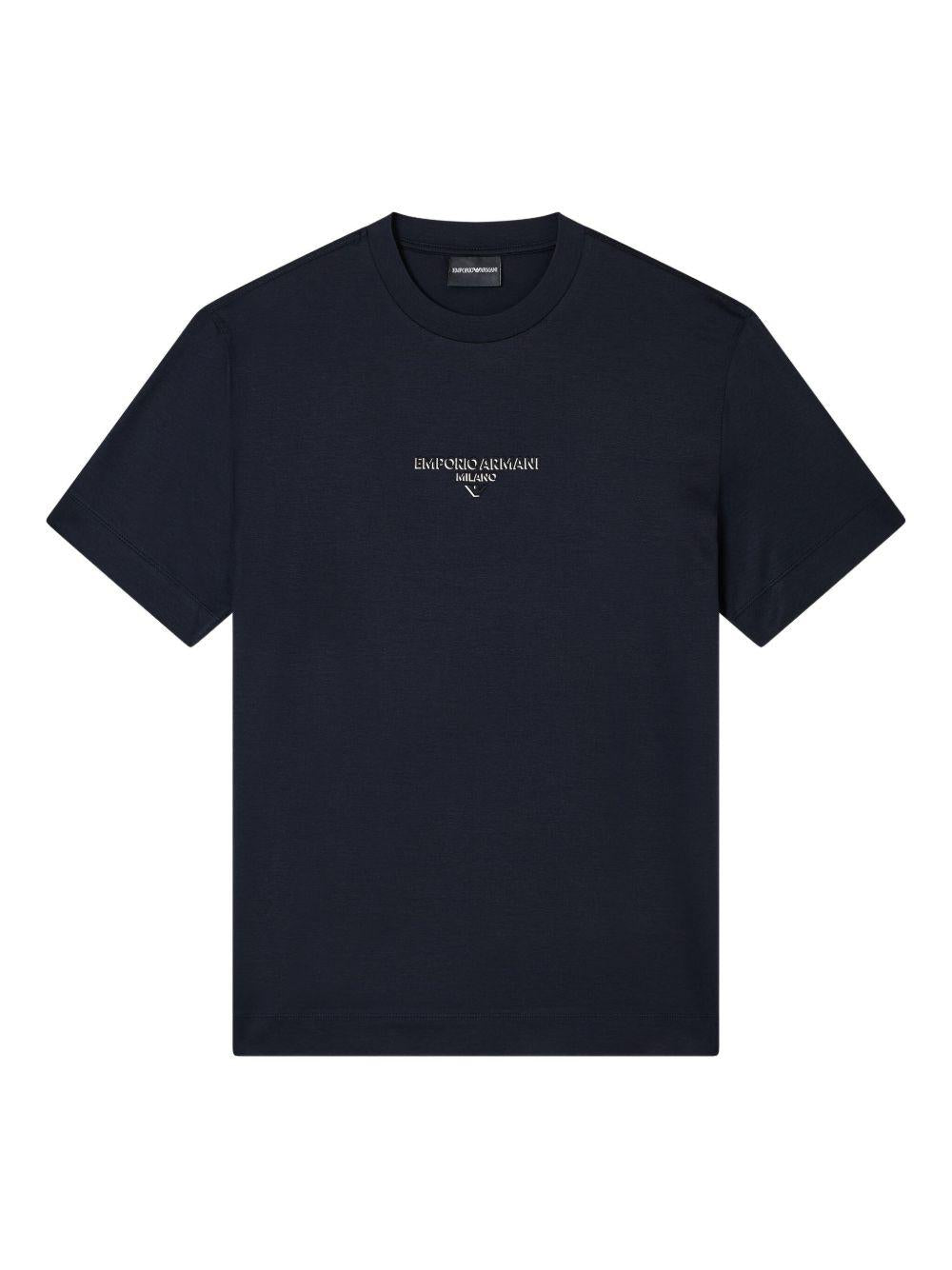T-shirt blu navy con logo 