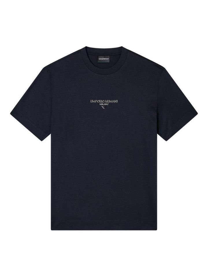 T-shirt blu navy con logo 