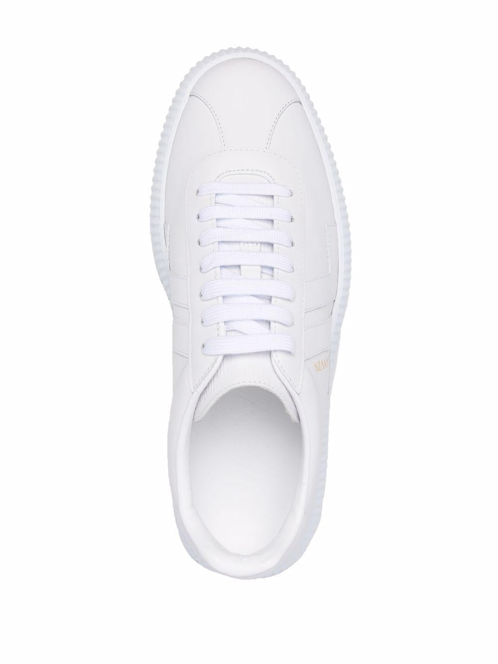 Sneaker Bianca Platform Rigata 
