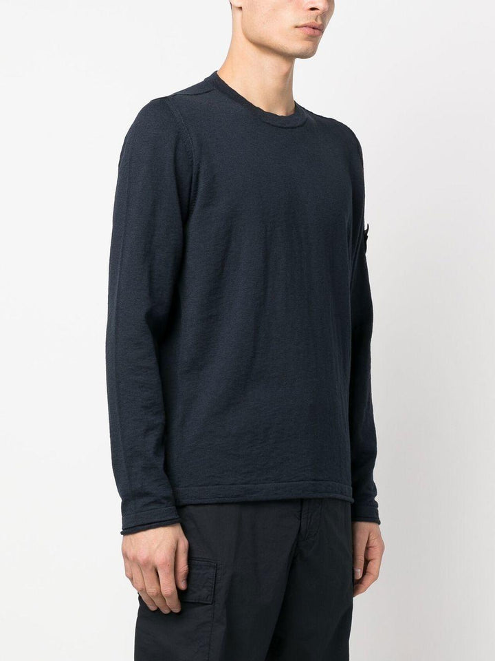 Maglione blu navy con applicazione 