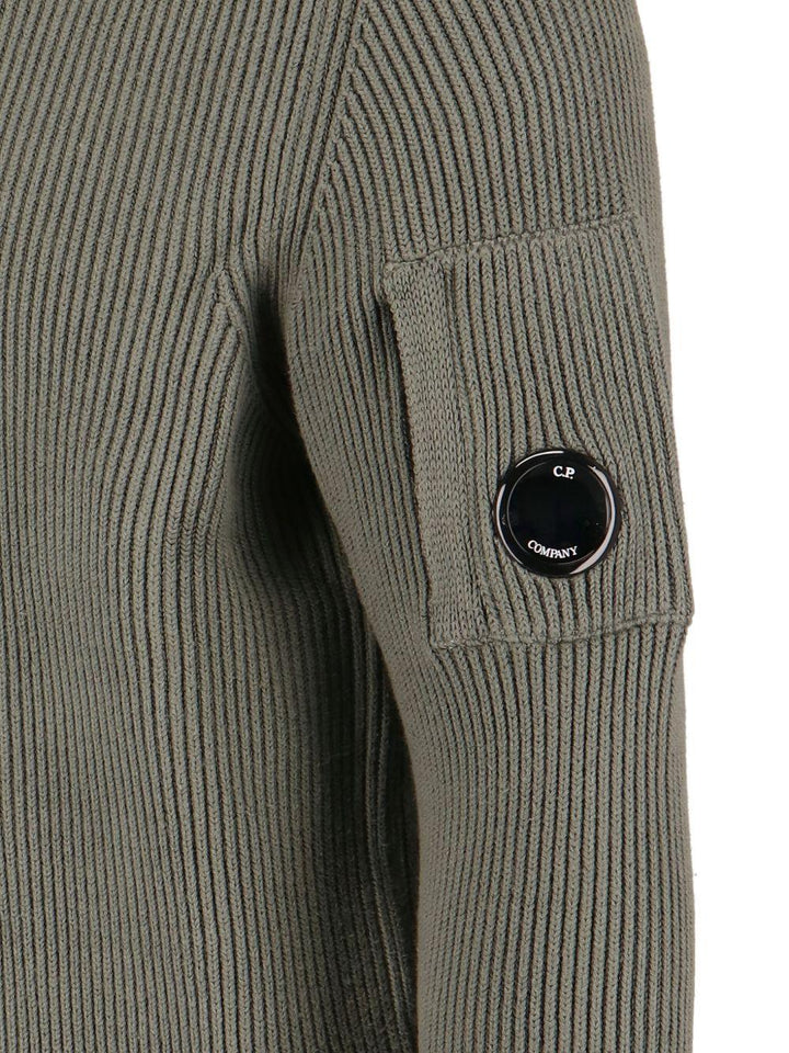Maglione grigio a coste 