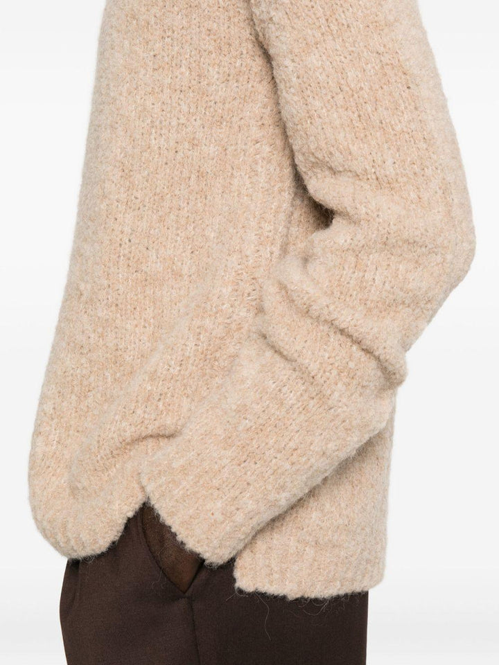 Maglione girocollo beige 