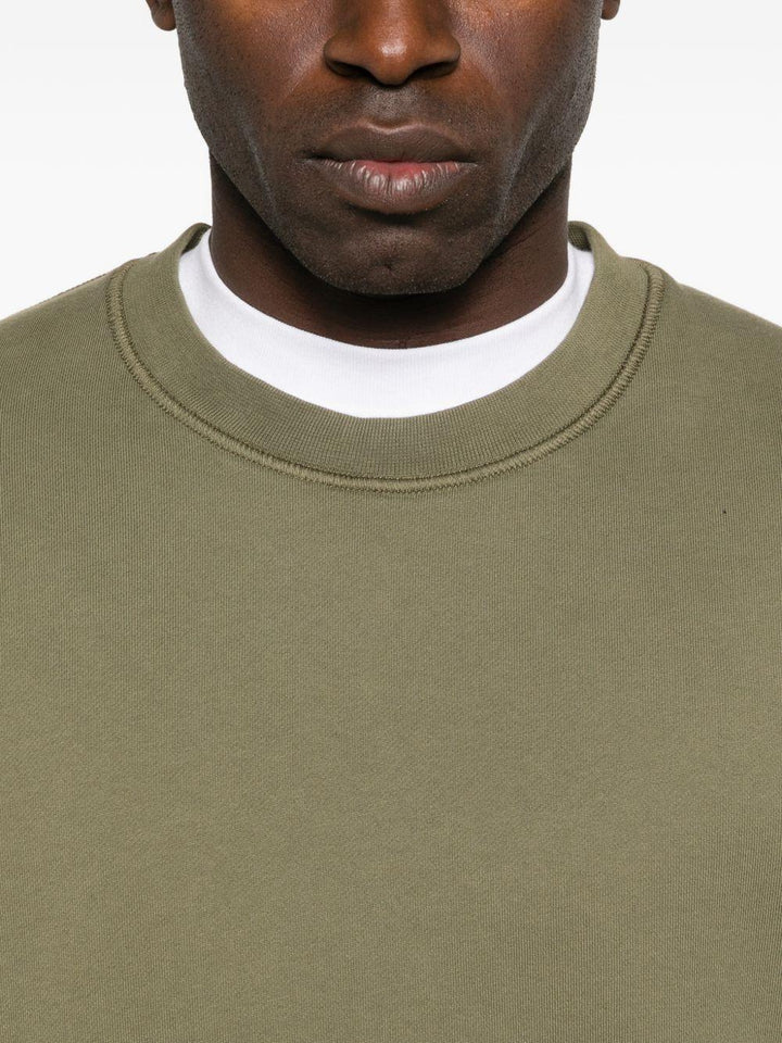 Felpa girocollo verde militare 