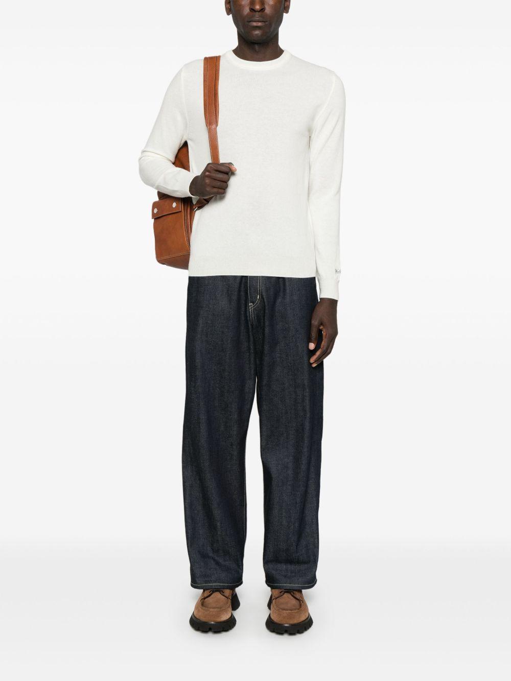 Maglione girocollo crema 