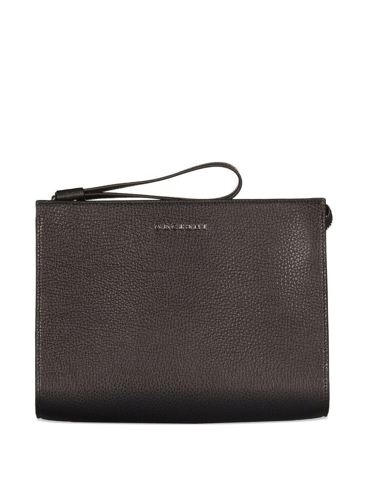 Clutch nera in pelle 