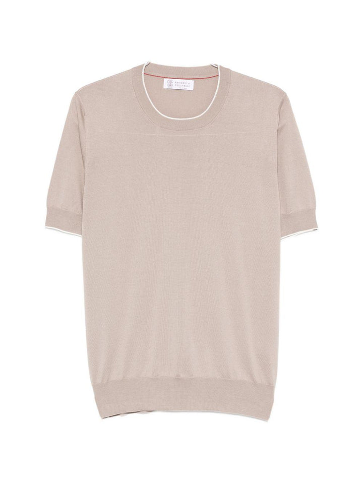 T-shirt girocollo tortora 