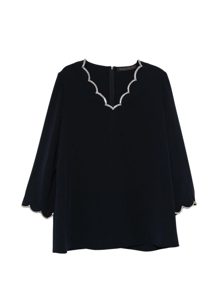 Blusa Mrecrisma con bordo a smerlo 