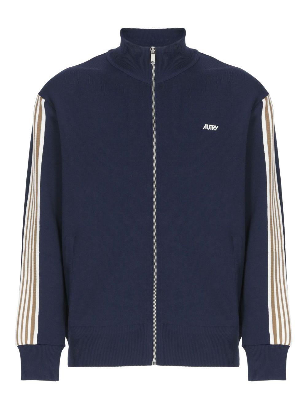 Felpa blu navy con zip 