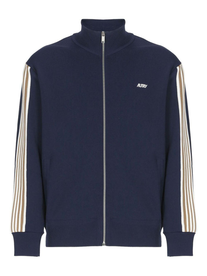 Felpa blu navy con zip 