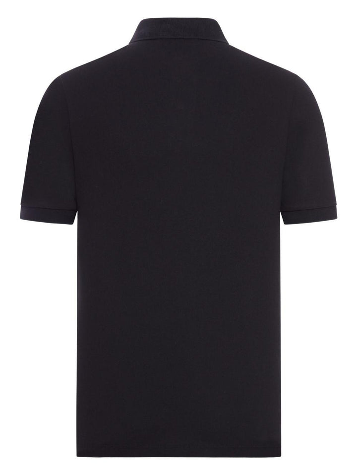 Polo nero con logo 