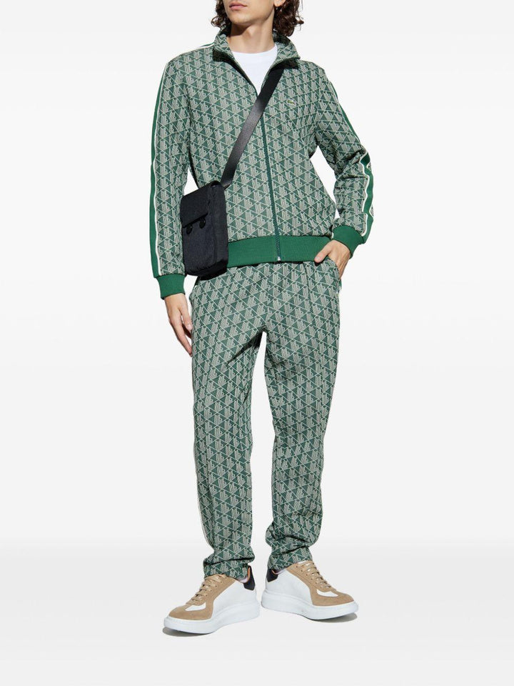 Pantaloni verdi con monogramma 
