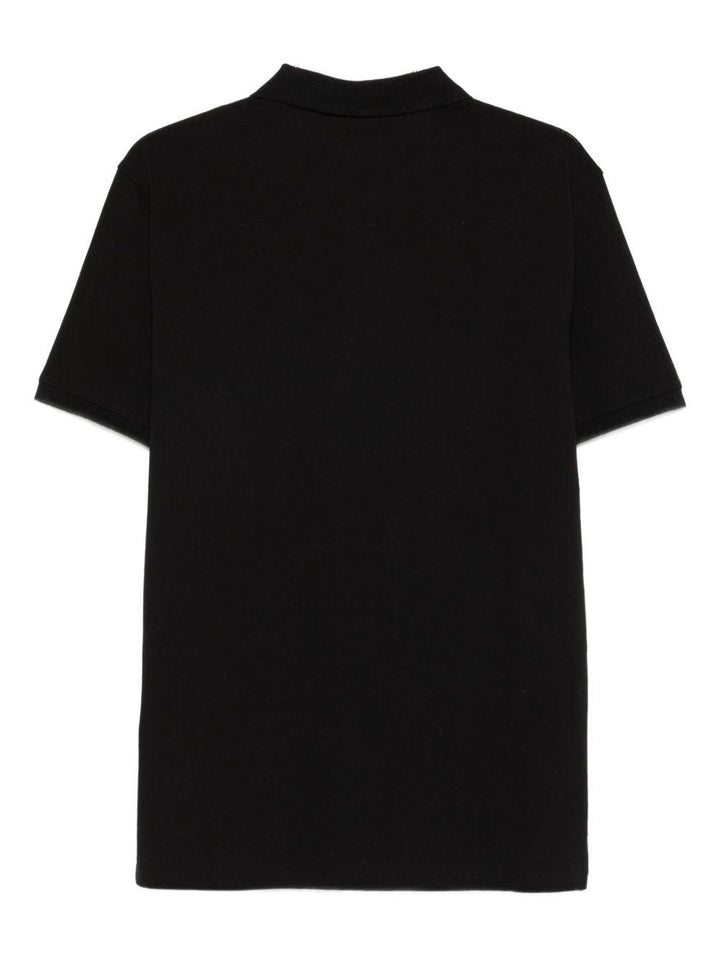 Polo nero con logo 