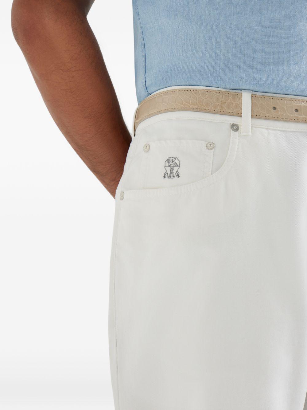 Jeans bianco cinque tasche 