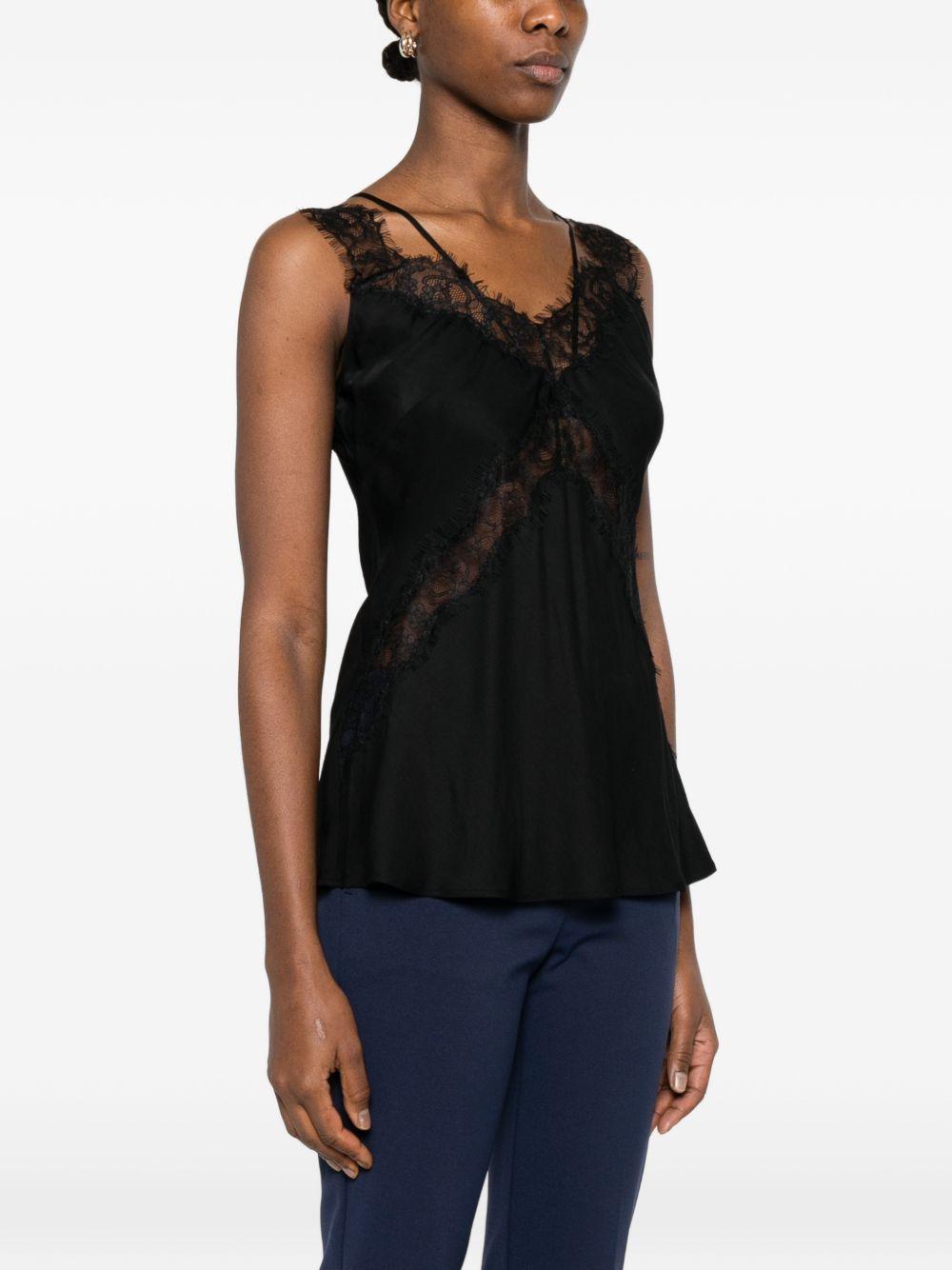 Blusa con scollo a V 
