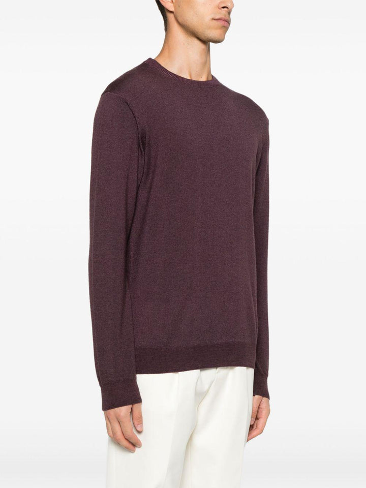 Maglione in lana vinaccia 