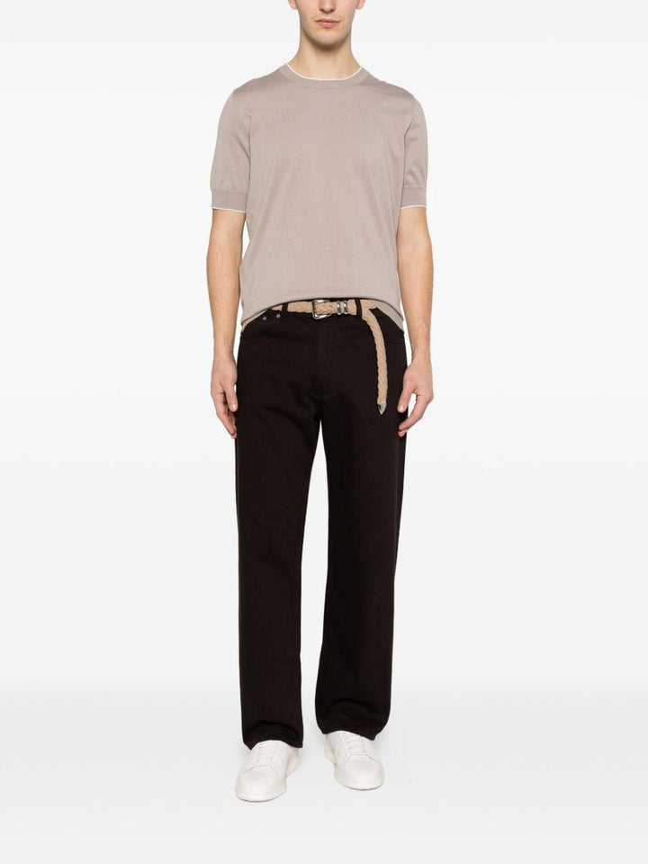 T-shirt girocollo tortora 
