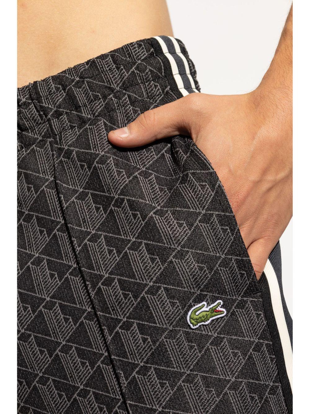 Pantaloni sportivi neri Paris con monogramma 