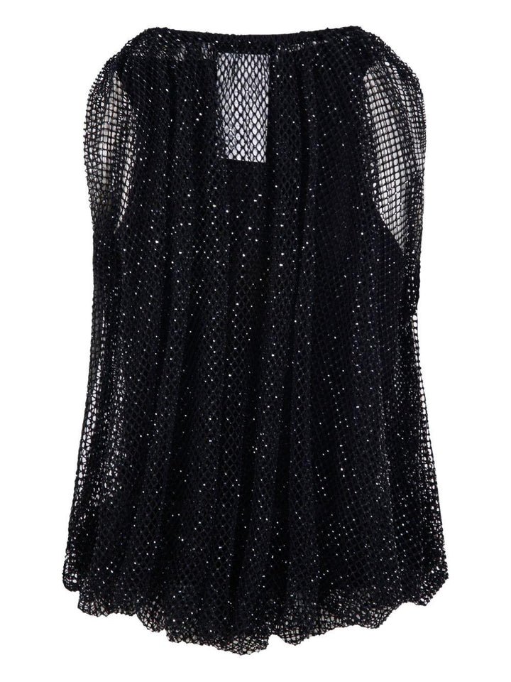 Top in rete con cristalli Nodo 