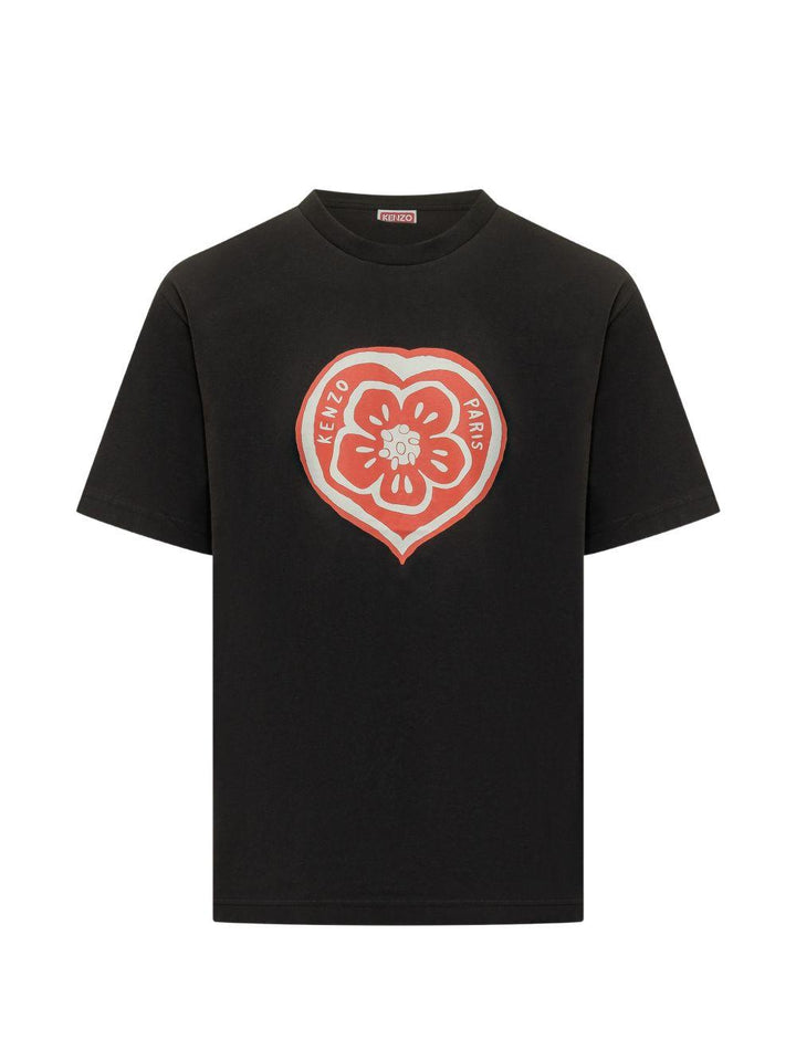 T-shirt con grafica nera 
